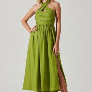 ASTR Zaria Dress Avocado Size S